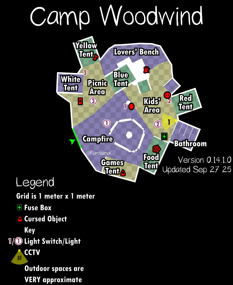 Camp Woodwind map layout