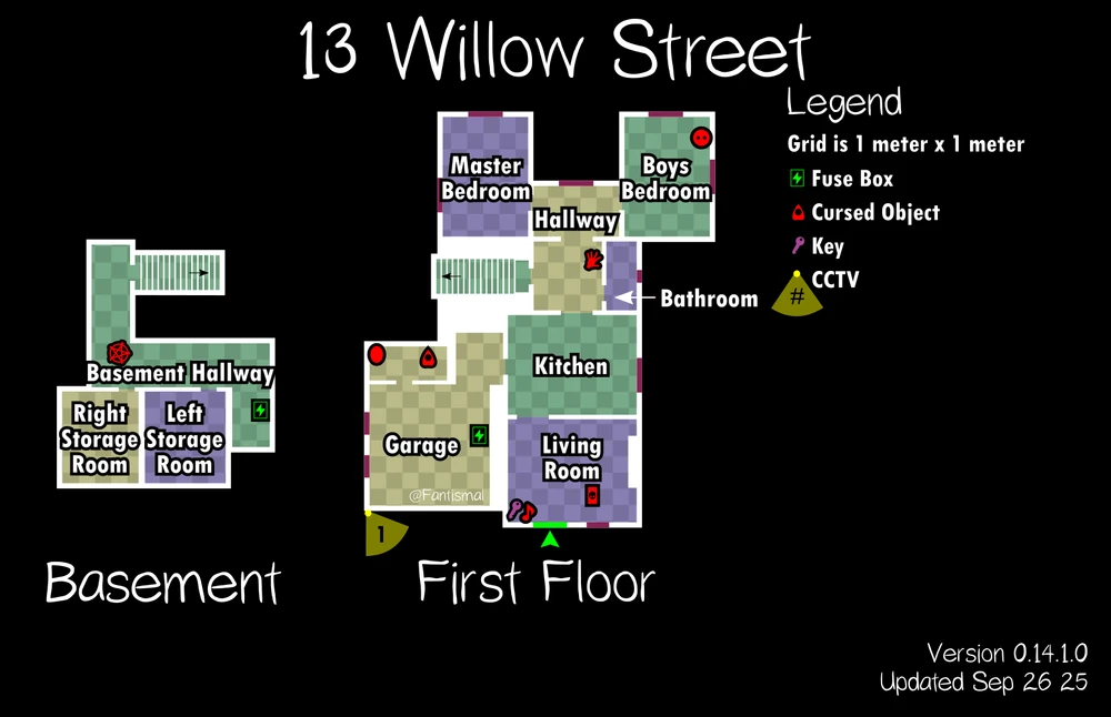 13 Willow Street map layout